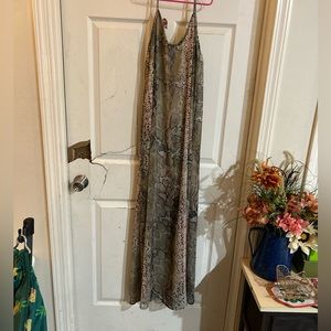 Snake skin print spaghetti strap dress